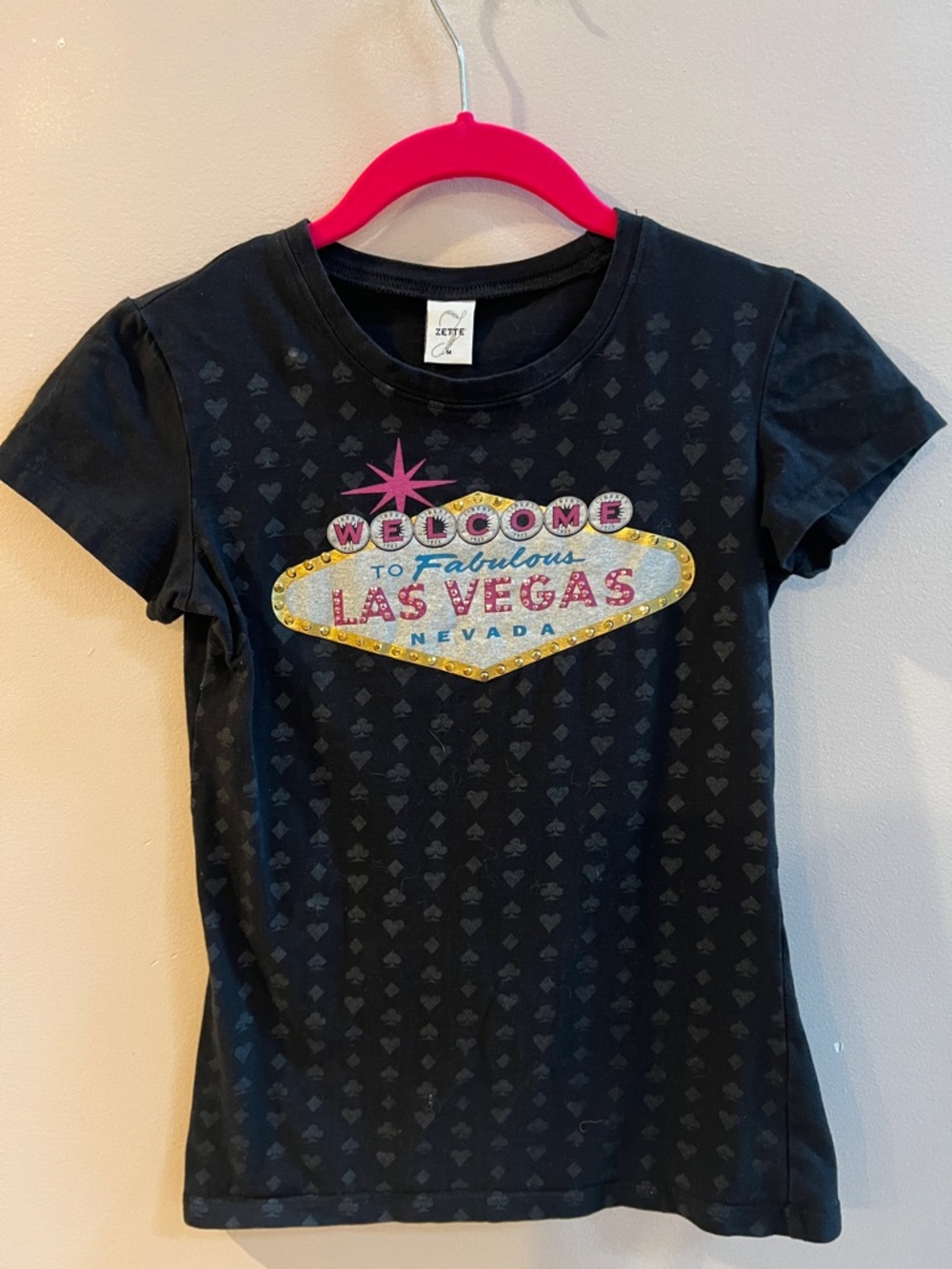 Girls' Black Las Vegas Graphic Short-Sleeve Tee